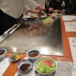 Kobe beef being prepared at Steak Land Kobe